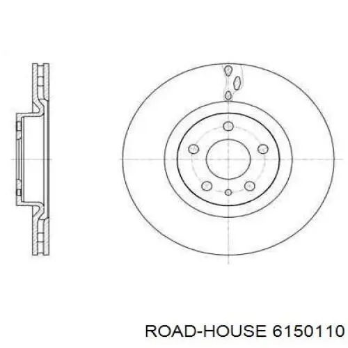 6150110 Road House disco do freio dianteiro