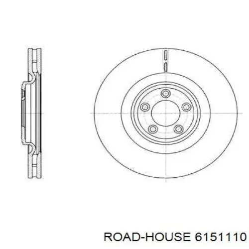 Передние тормозные диски 6151110 Road House