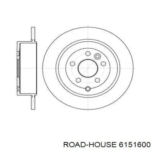 6151600 Road House disco do freio traseiro