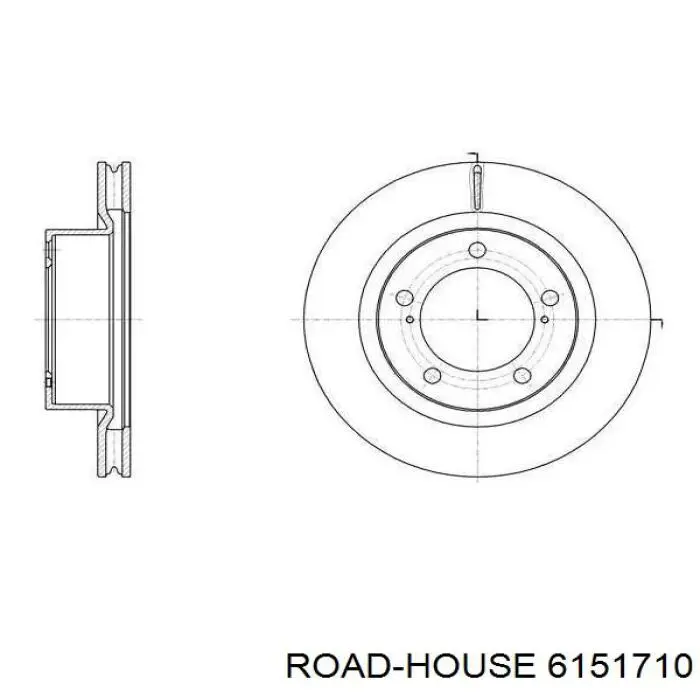 6151710 Road House disco do freio dianteiro