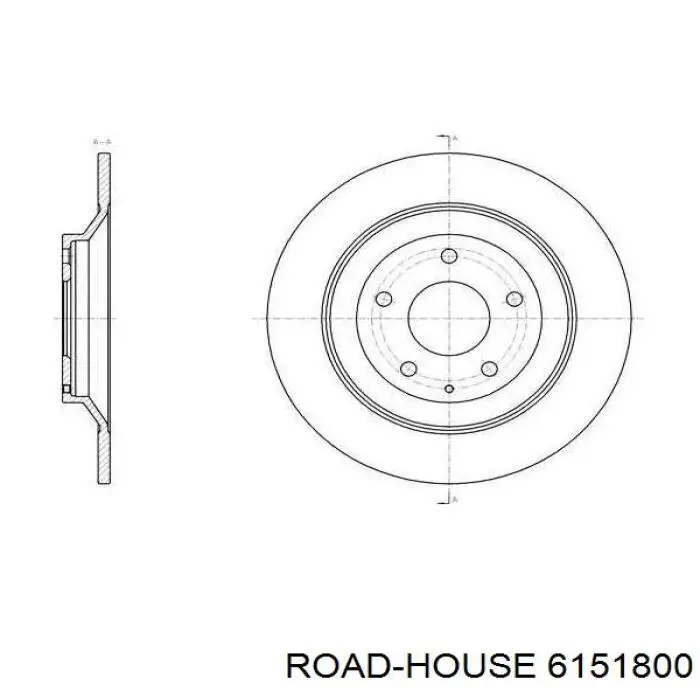 Тормозные диски 6151800 Road House