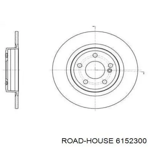 6152300 Road House disco do freio traseiro