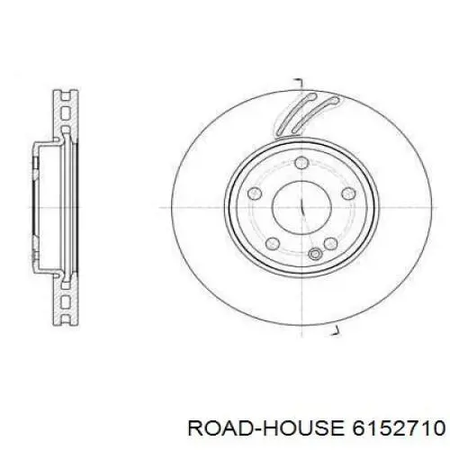 Передние тормозные диски 6152710 Road House