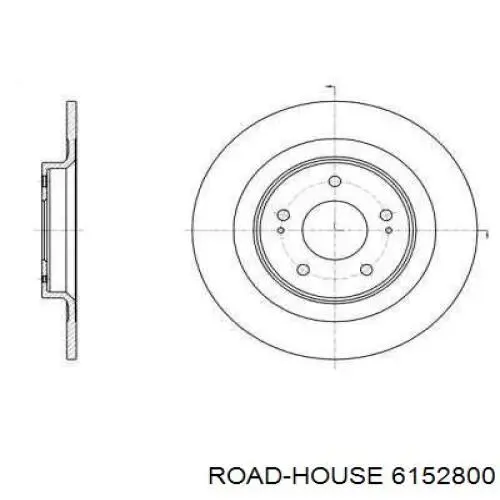 6152800 Road House disco do freio traseiro