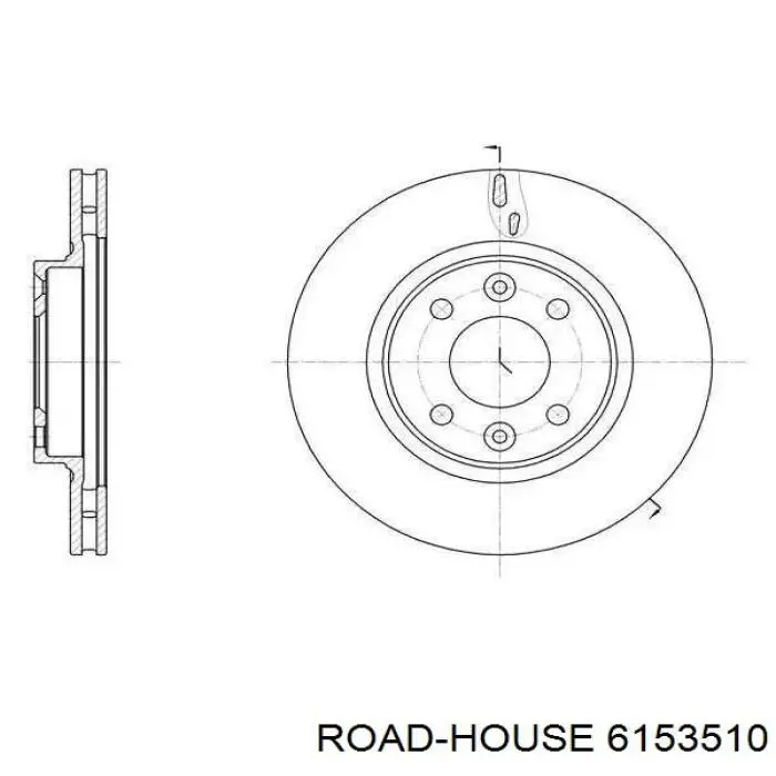 61535.10 Road House disco do freio dianteiro