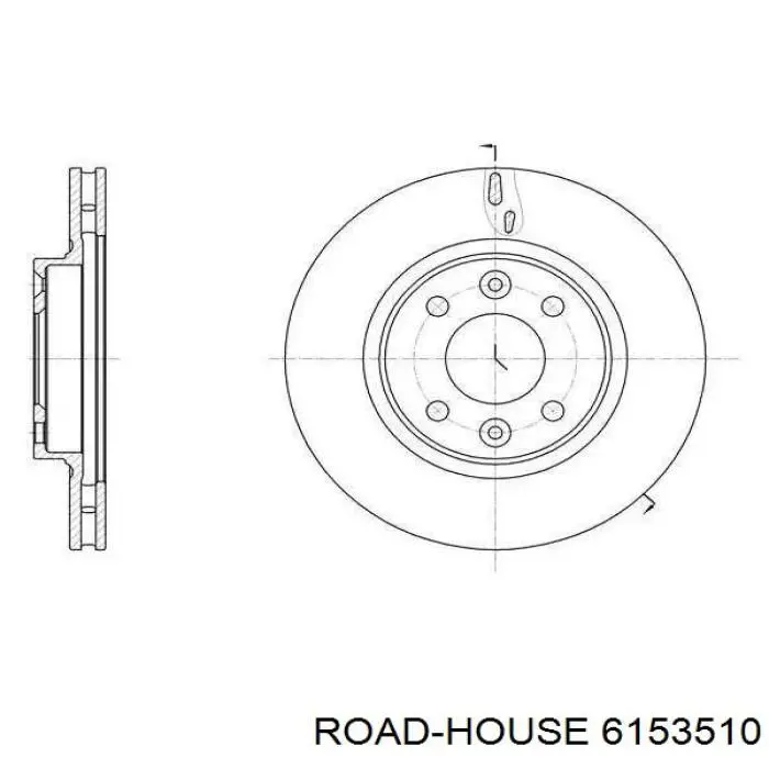 Передние тормозные диски 6153510 Road House