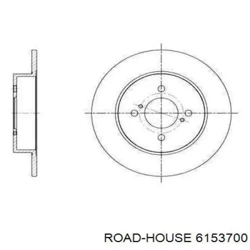 6153700 Road House disco do freio traseiro