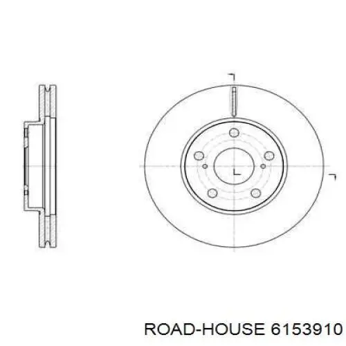 Передние тормозные диски 6153910 Road House