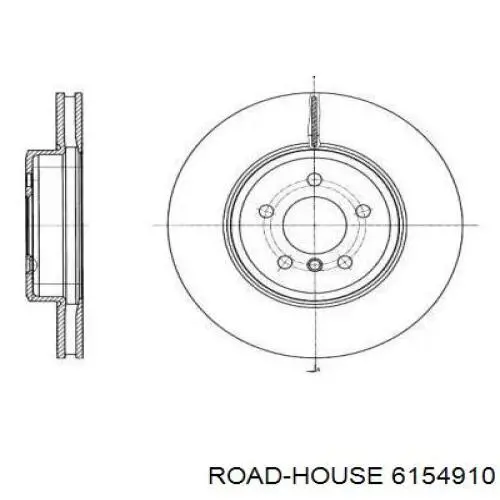 6154910 Road House disco do freio dianteiro