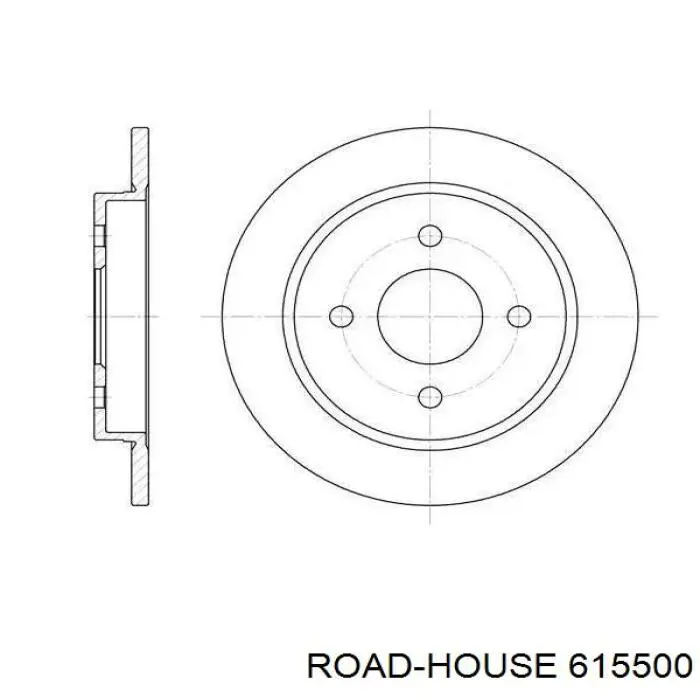 615500 Road House диск тормозной задний