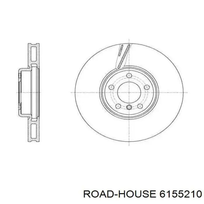 6155210 Road House диск тормозной передний