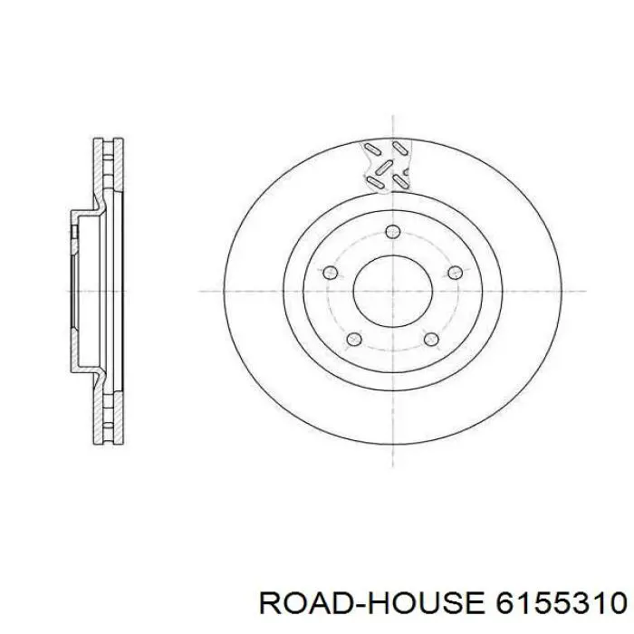 61553.10 Road House disco do freio dianteiro