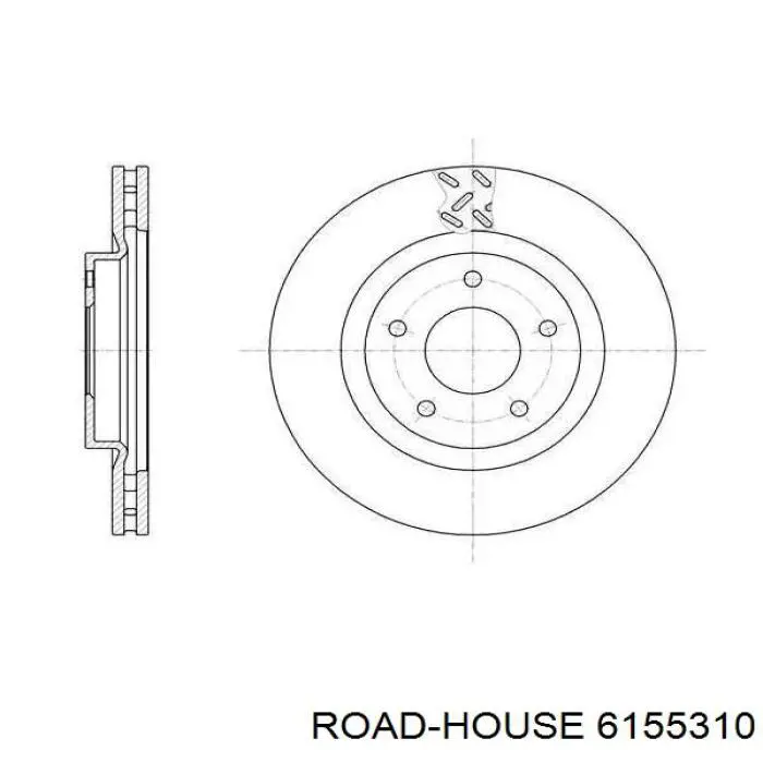 Передние тормозные диски 6155310 Road House