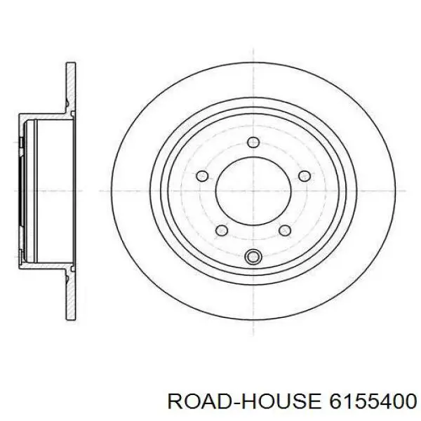 6155400 Road House disco do freio traseiro