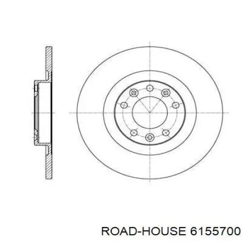 6155700 Road House диск тормозной задний