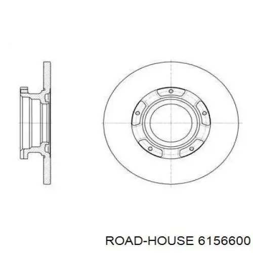 Диск тормозной задний ROAD HOUSE 6156600