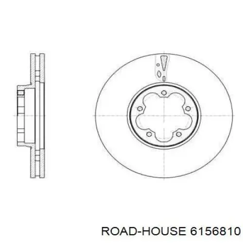 Передние тормозные диски 6156810 Road House