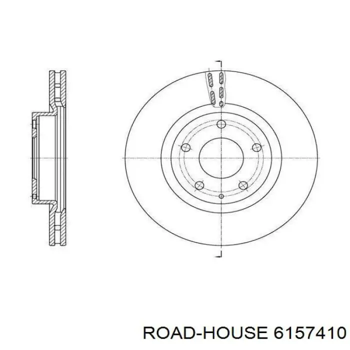 6157410 Road House disco do freio dianteiro