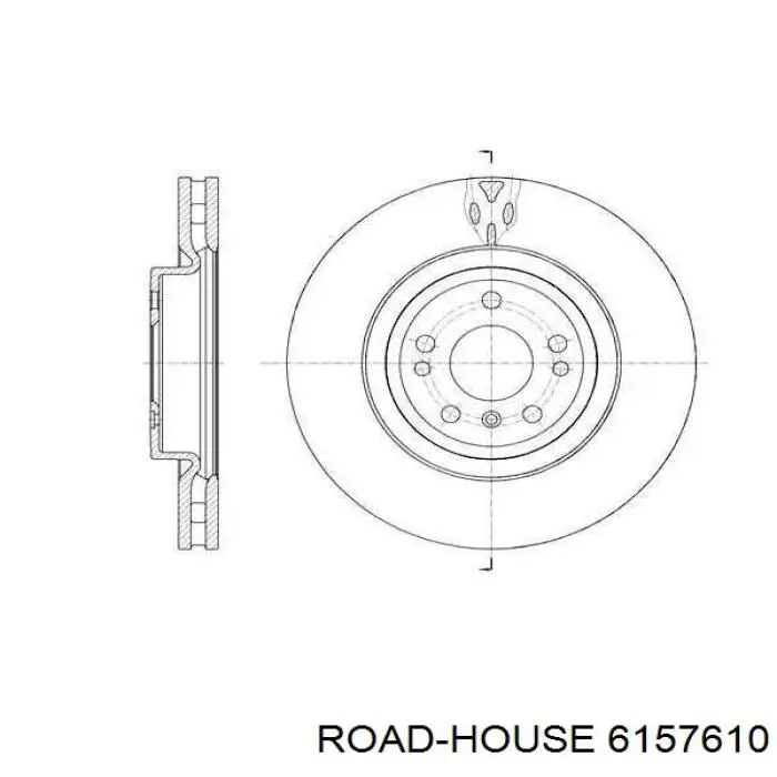 6157610 Road House disco do freio dianteiro