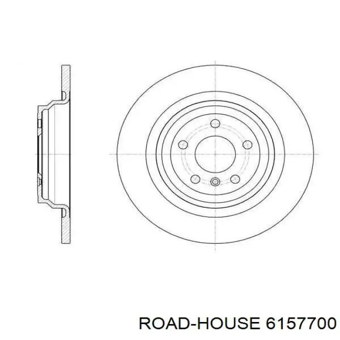 6157700 Road House disco do freio traseiro