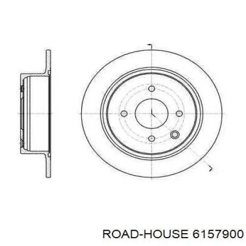 6157900 Road House disco do freio traseiro