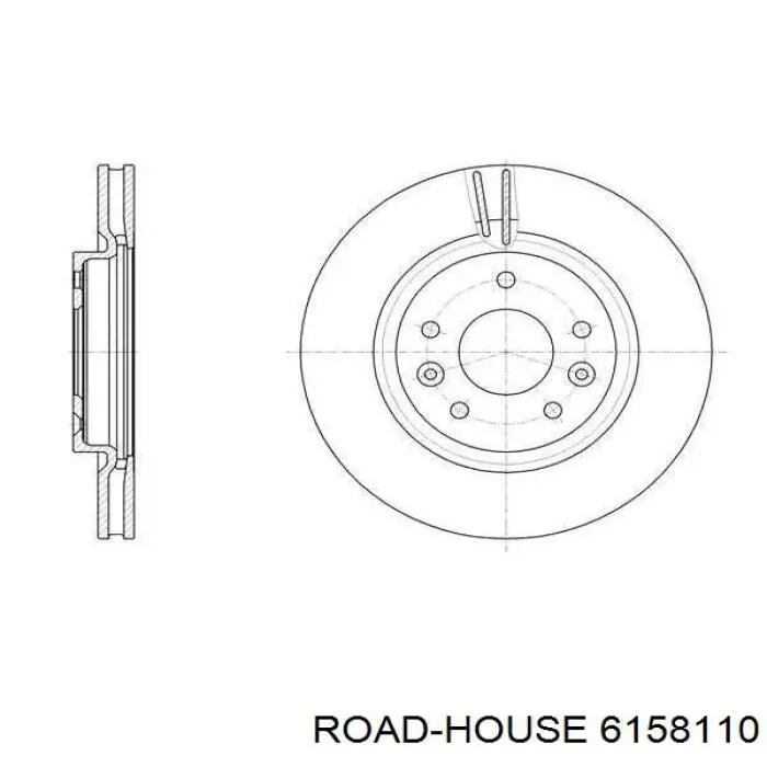 Передние тормозные диски 6158110 Road House