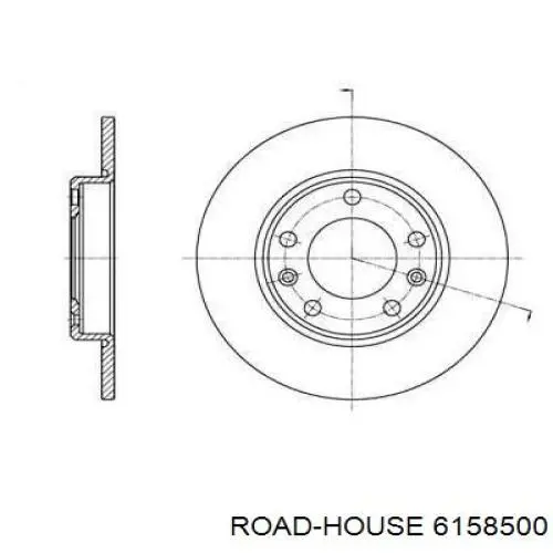 6158500 Road House disco do freio traseiro