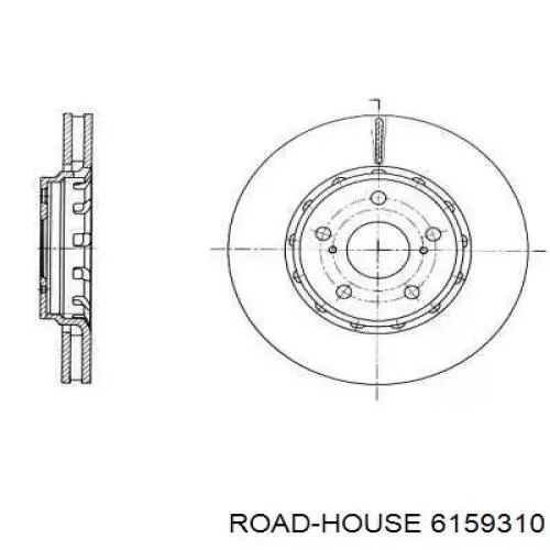 Передние тормозные диски 6159310 Road House