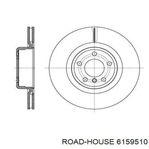 6159510 Road House disco do freio traseiro