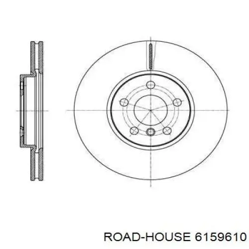 6159610 Road House disco do freio dianteiro