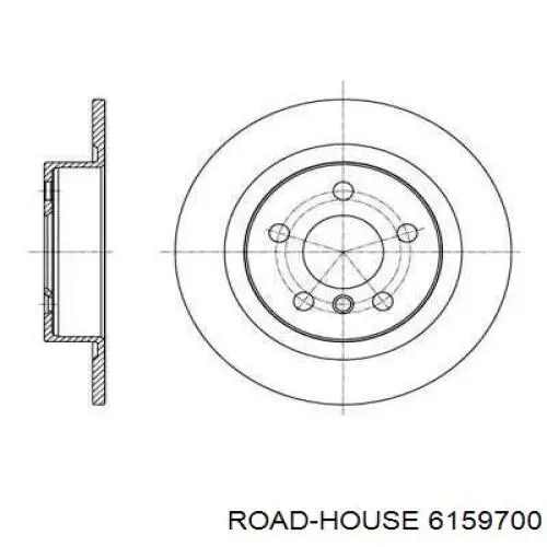 61597.00 Road House disco do freio traseiro