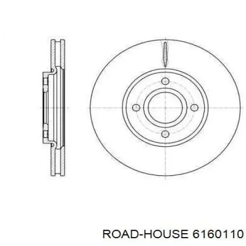 61601.10 Road House disco do freio dianteiro