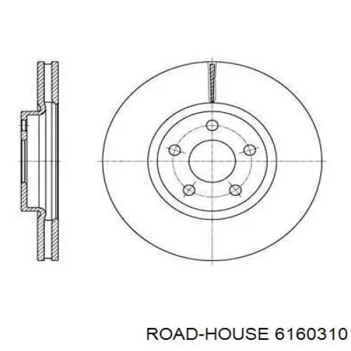 Передние тормозные диски 6160310 Road House