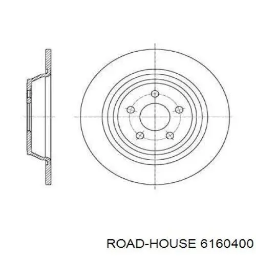 6160400 Road House disco do freio traseiro