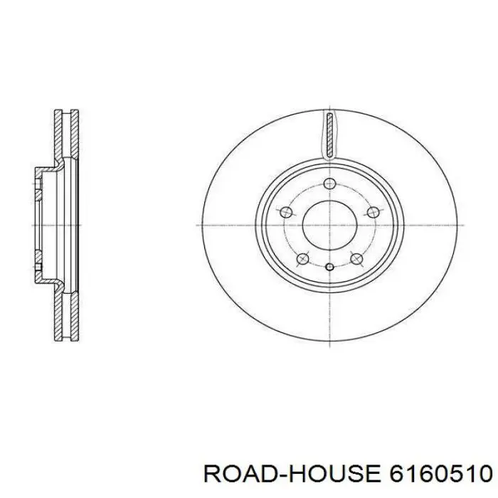 Передние тормозные диски 6160510 Road House