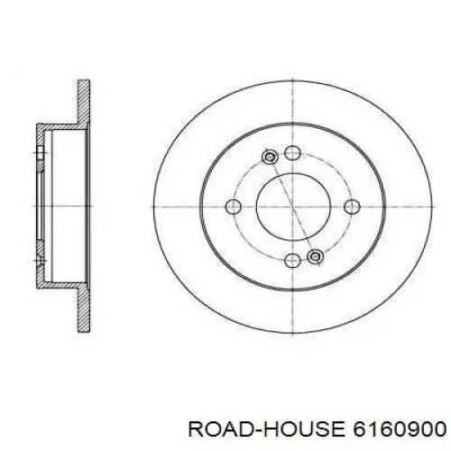 6160900 Road House disco do freio traseiro