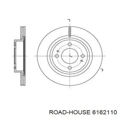 61621.10 Road House disco do freio dianteiro