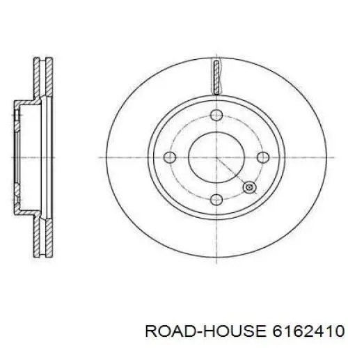 6162410 Road House disco do freio dianteiro