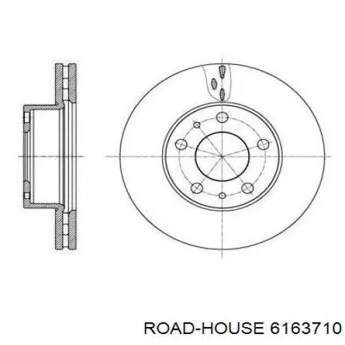 Передние тормозные диски 6163710 Road House