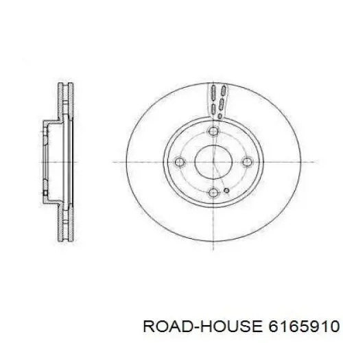 6165910 Road House disco do freio dianteiro