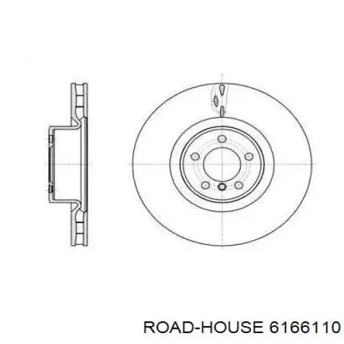 Передние тормозные диски 6166110 Road House