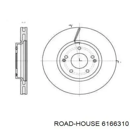 Передние тормозные диски 6166310 Road House