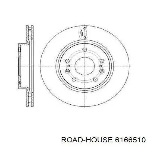 Freno de disco delantero 6166510 Road House