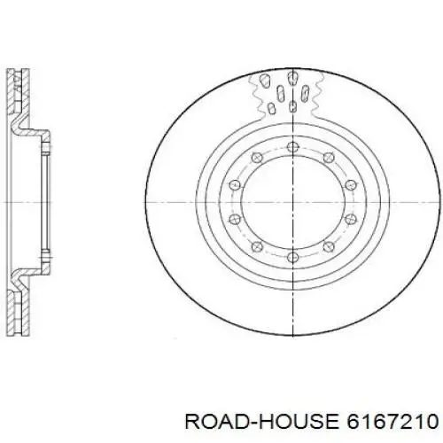 Передние тормозные диски 6167210 Road House