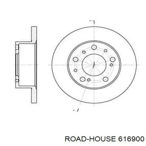 Передние тормозные диски 616900 Road House