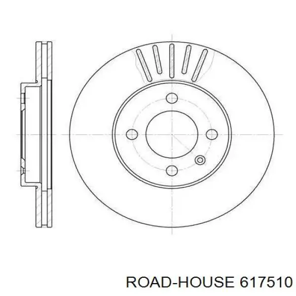 6175.10 Road House диск тормозной передний