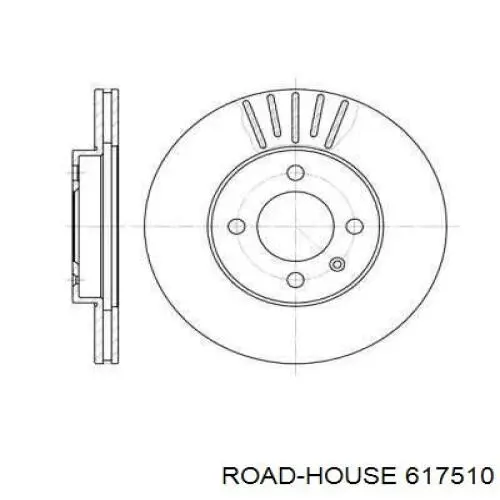 Freno de disco delantero 617510 Road House