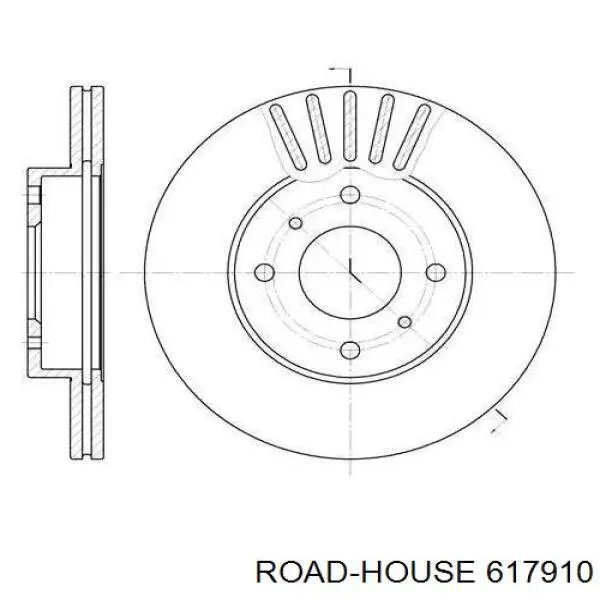 Передние тормозные диски 617910 Road House