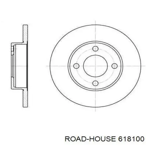618100 Road House диск тормозной передний