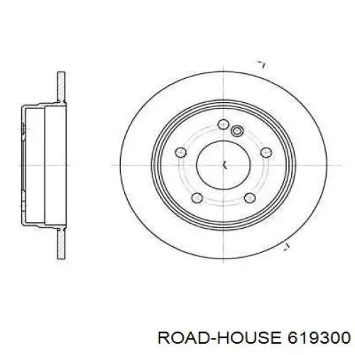619300 Road House диск тормозной задний